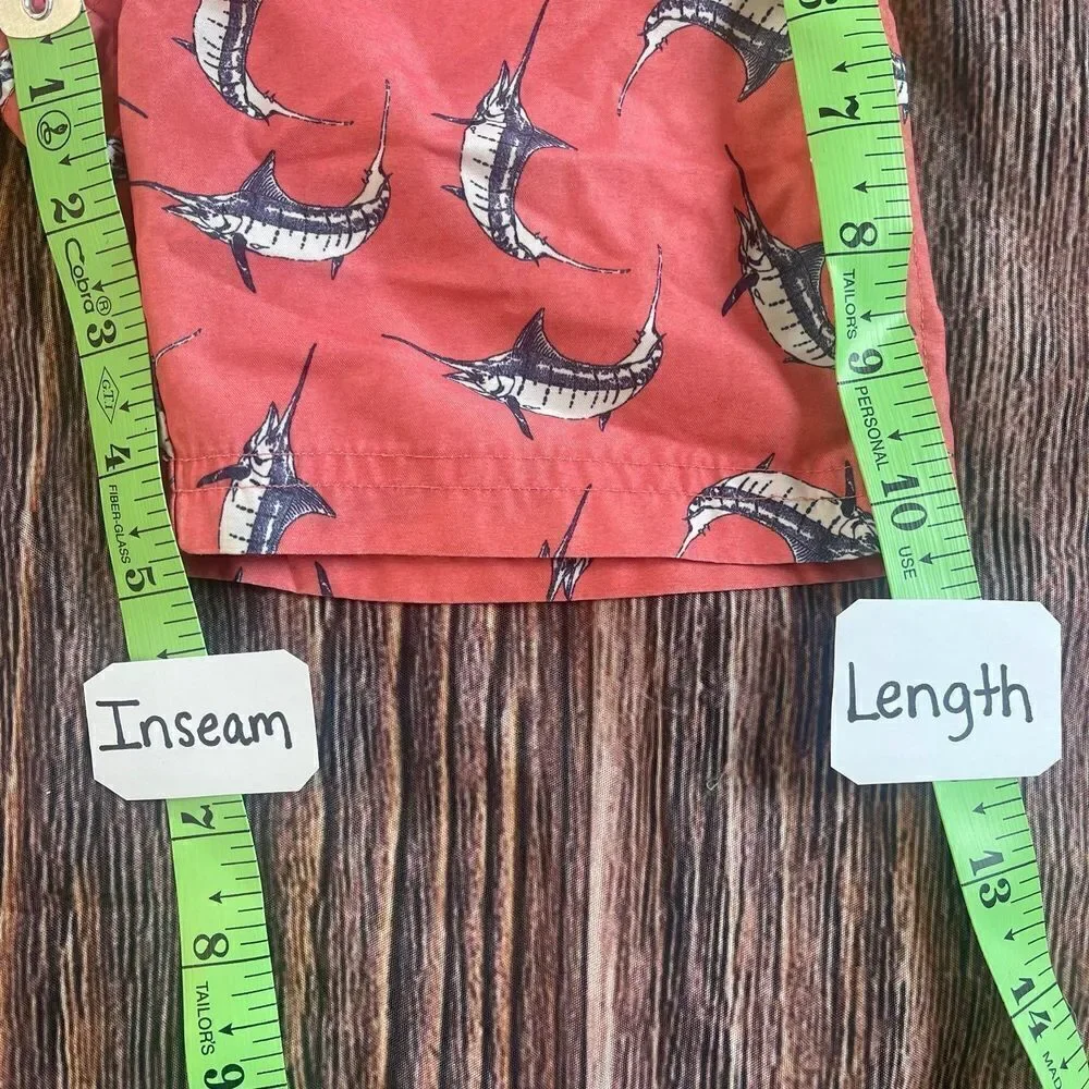 Janie & Jack Boys‎ 2T Swim Shorts Marlin Swordfish Print Beach Bungalow Nautical